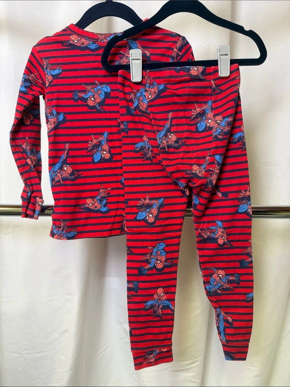 Baby GAP Marvel Spider-Man Striped Pajama Set size 3 years